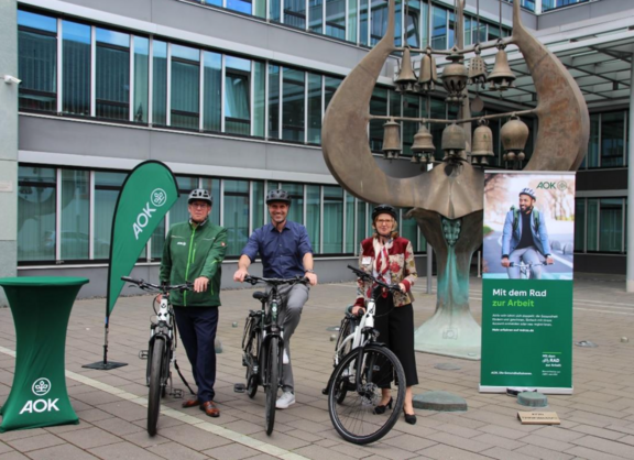 Auftakt zur Aktion "Mit dem Rad zur Arbeit" in Mainz